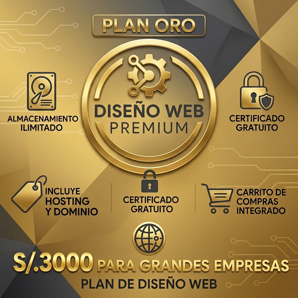 Plan Diseño Web Oro